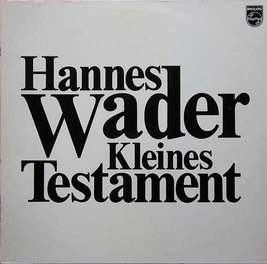 Hannes Wader – Kleines Testament